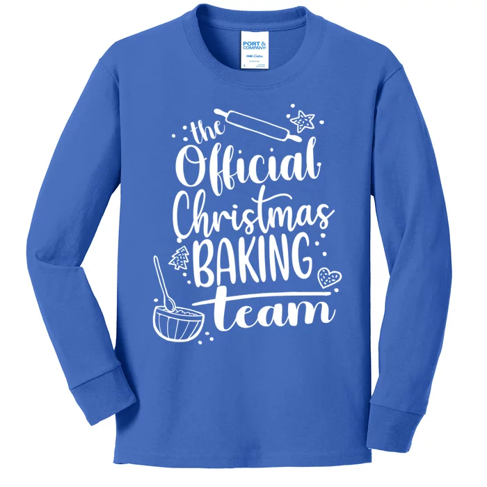 Family Christmas Cookie Baking Team Crew Gift Kids Long Sleeve Shirt