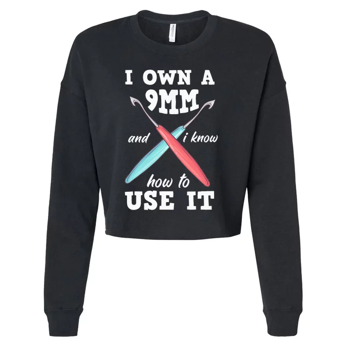 Funny Crocheting Crochet Cropped Pullover Crew