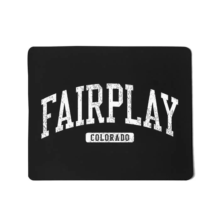 Fairplay Colorado Co Js03 College University Style Mousepad