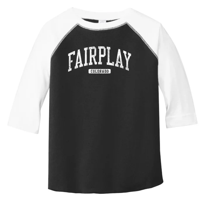 Fairplay Colorado Co Js03 College University Style Toddler Fine Jersey T-Shirt