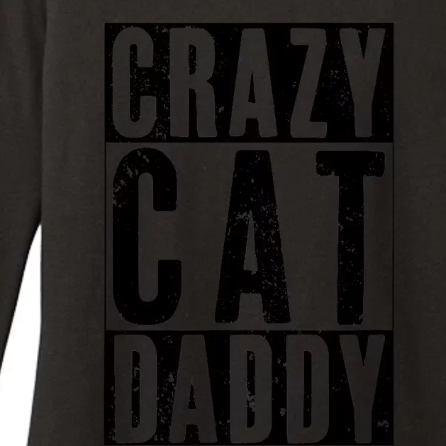 Funny Crazy Cat Daddy Gift, Proud Cat Lover Graphic Womens CVC Long Sleeve Shirt