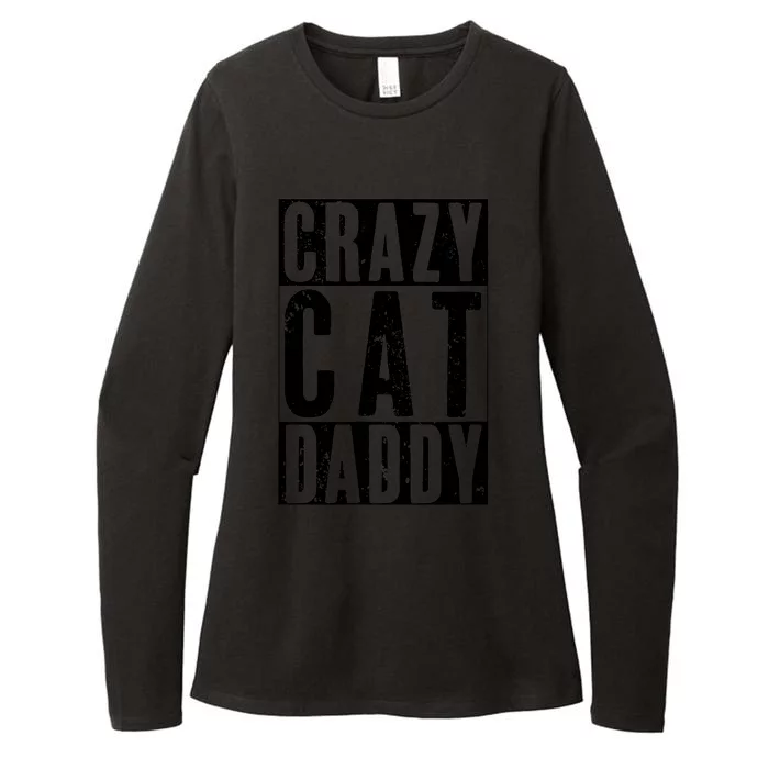 Funny Crazy Cat Daddy Gift, Proud Cat Lover Graphic Womens CVC Long Sleeve Shirt