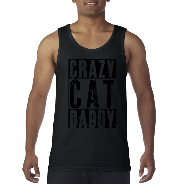 Funny Crazy Cat Daddy Gift, Proud Cat Lover Graphic Tank Top