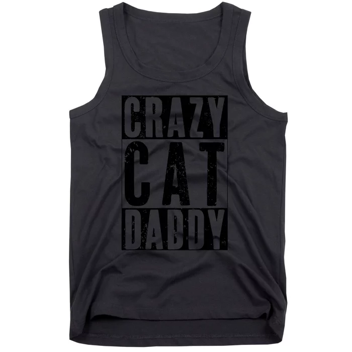 Funny Crazy Cat Daddy Gift, Proud Cat Lover Graphic Tank Top