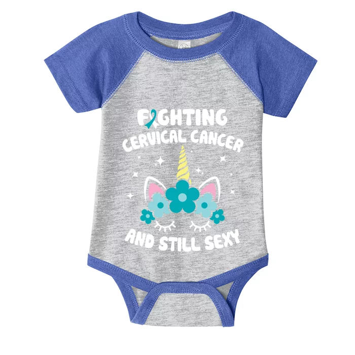 Fighting Cervical Cancer Still Sexy Cervical Cancer Warrior Cute Gift Infant Baby Jersey Bodysuit