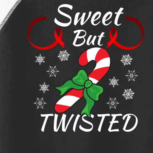 Funny Candy Cane Christmas Holiday Sweet But Twisted Funny Holiday Candy Design Toddler Fine Jersey T-Shirt