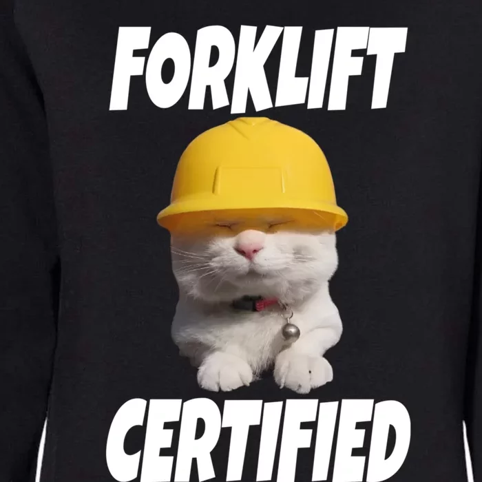 Forklift Certified Cat Womens California Wash Sweatshirt