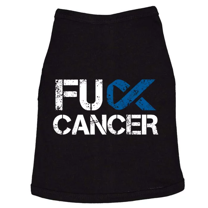 Fuck Cancer Colon Cancer Support Gift Doggie Tank