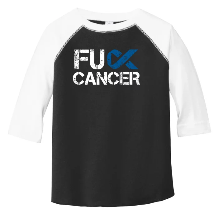 Fuck Cancer Colon Cancer Support Gift Toddler Fine Jersey T-Shirt