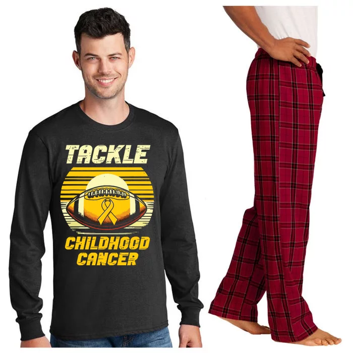 Football Childhood Cancer Awareness Long Sleeve Pajama Set