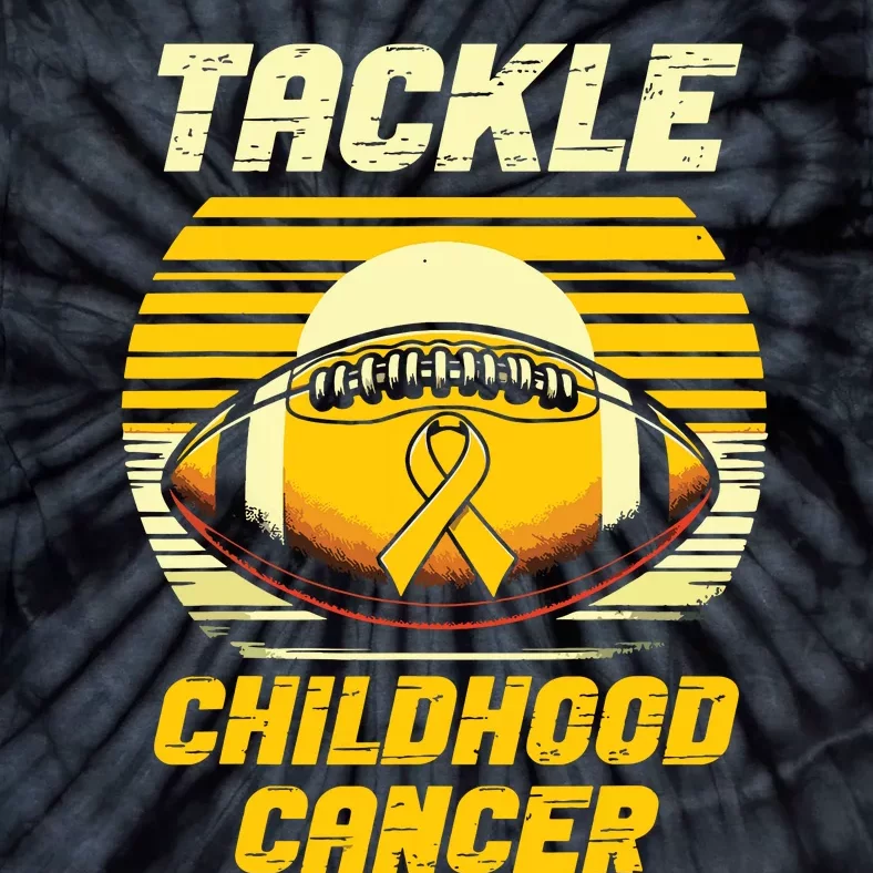 Football Childhood Cancer Awareness Tie-Dye T-Shirt