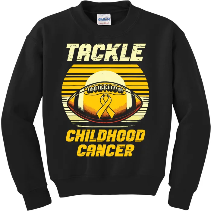 Football Childhood Cancer Awareness Kids Sweatshirt