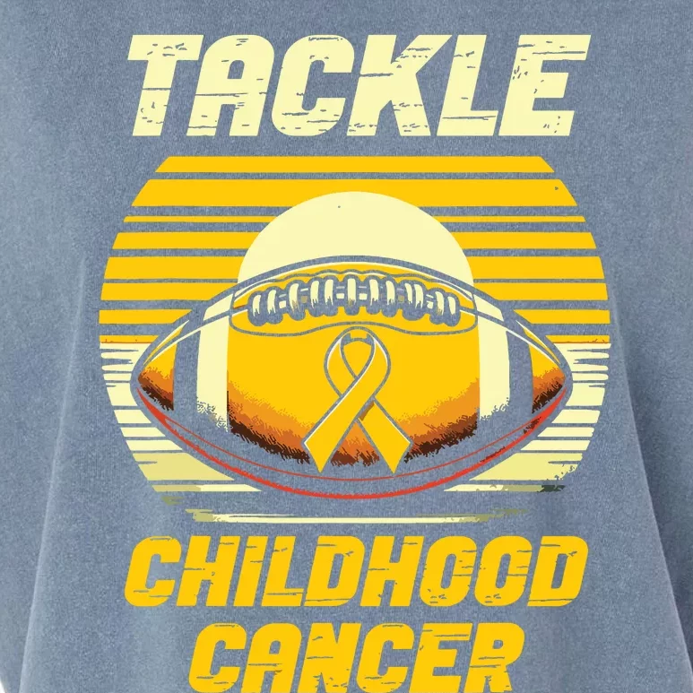 Football Childhood Cancer Awareness Garment-Dyed Women's Muscle Tee