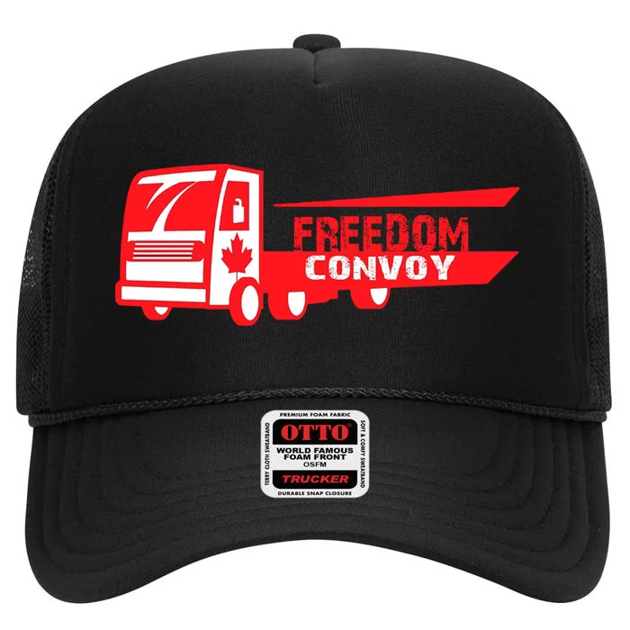 Freedom Convoy Canadian Truck High Crown Mesh Trucker Hat