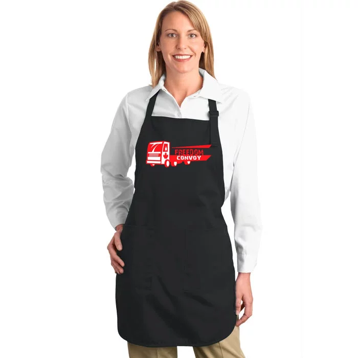 Freedom Convoy Canadian Truck Full-Length Apron With Pocket