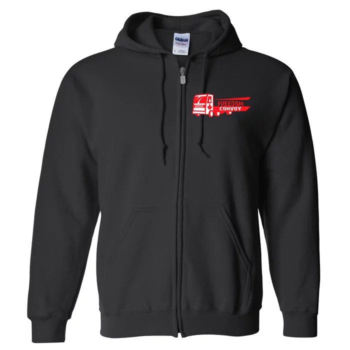 Freedom Convoy Canadian Truck Full Zip Hoodie