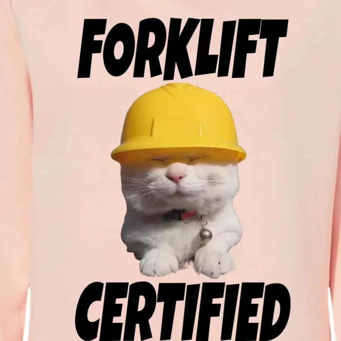 Forklift Certified Cat Womens California Wash Sweatshirt