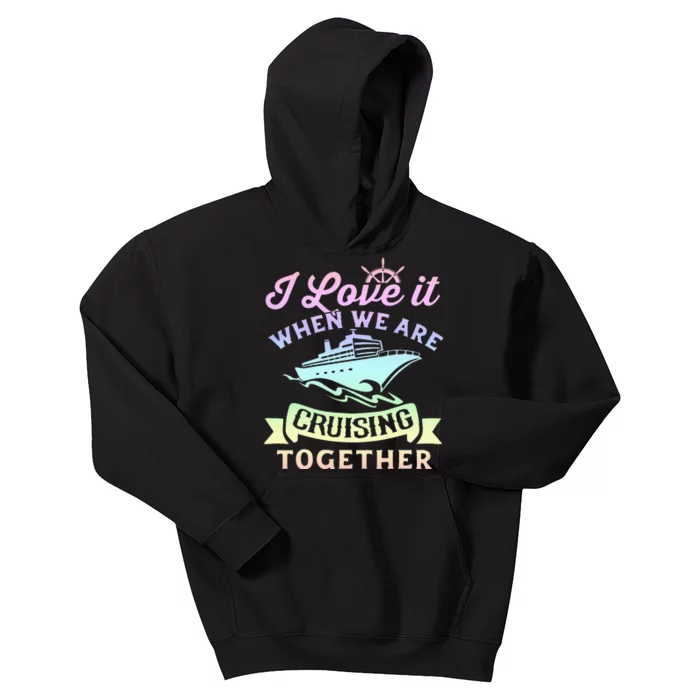 funny Couple Cruising Vacation Cruise Ship Kids Hoodie