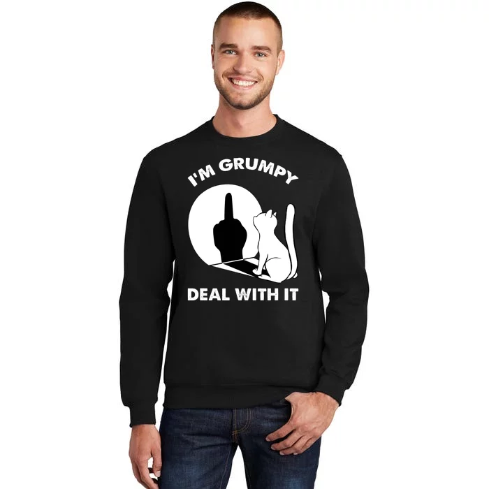 Funny Cat Cat Shadow IM Grumpy Deal With It Sweatshirt