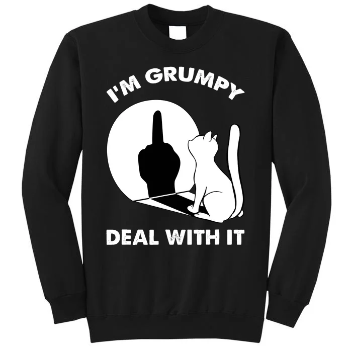 Funny Cat Cat Shadow IM Grumpy Deal With It Sweatshirt