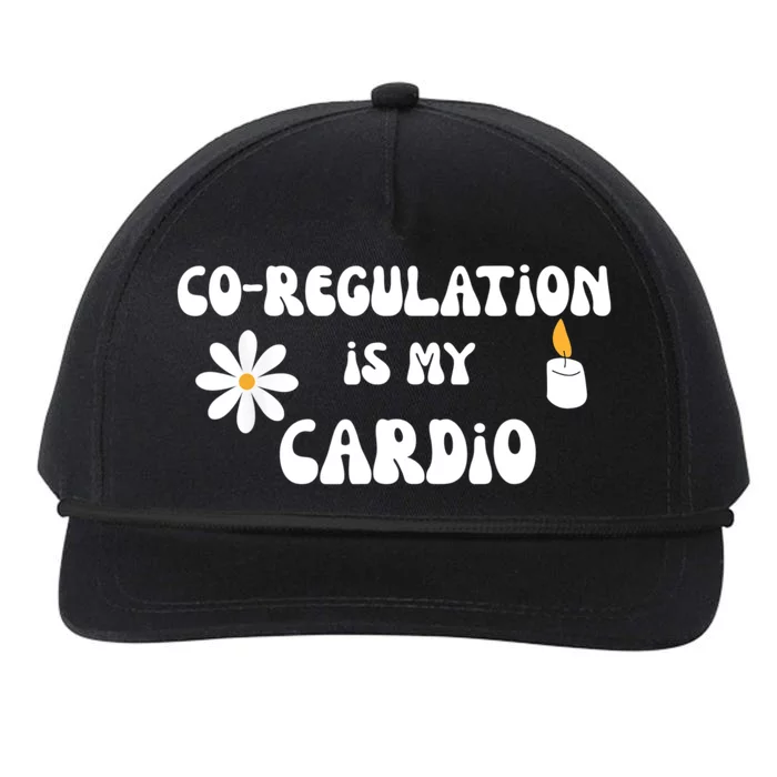 Flower Candle Co Regulation Is My Cardio Groovy Flowers Candle Wick Snapback Five-Panel Rope Hat