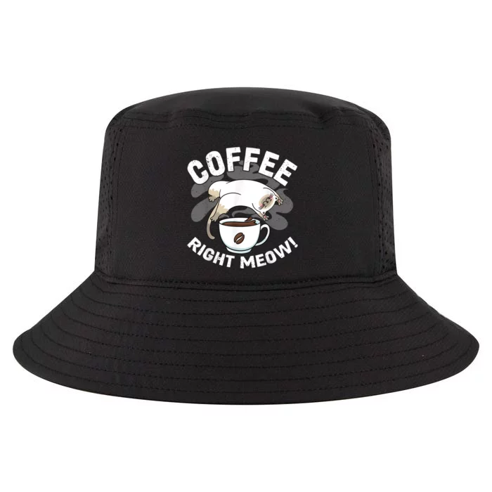 Funny Coffee , Coffee Lover , Cute Cat Cool Comfort Performance Bucket Hat