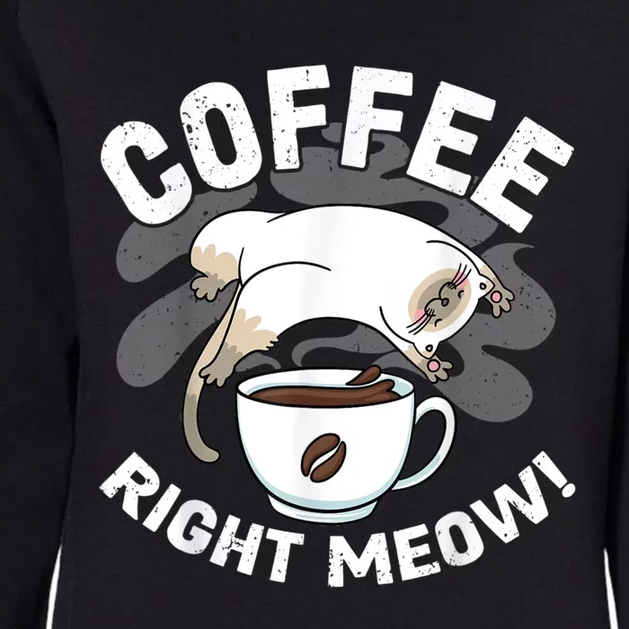 Funny Coffee , Coffee Lover , Cute Cat Womens California Wash Sweatshirt