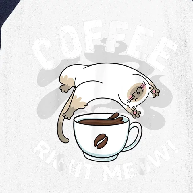 Funny Coffee , Coffee Lover , Cute Cat Baseball Sleeve Shirt