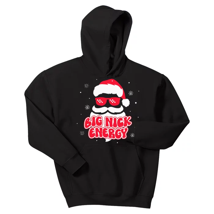 Funny Christmas Design Big Nick Energy Santa Xmas Kids Hoodie