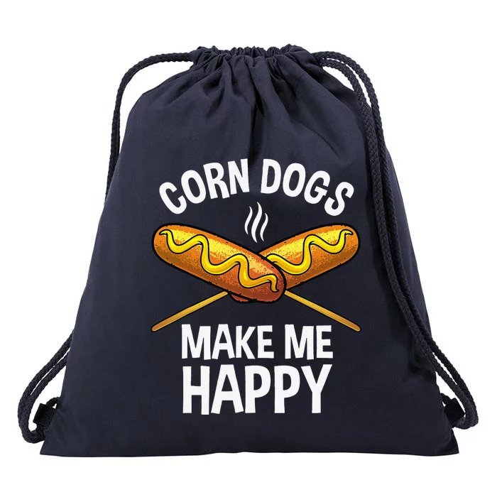 Funny Corn Dog For Women Corn Dog Hot Dog Lovers Drawstring Bag