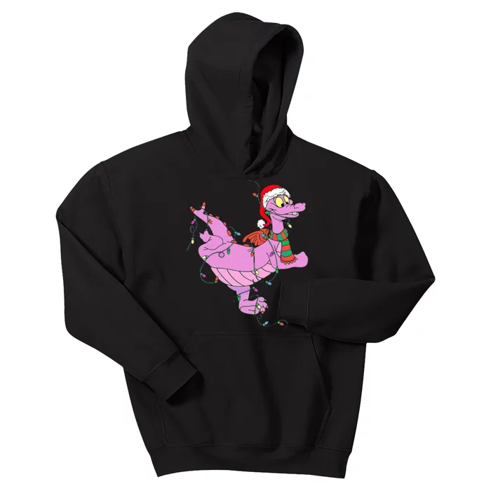 Funny Cute Dragon Figment Lights Christmas Kids Hoodie