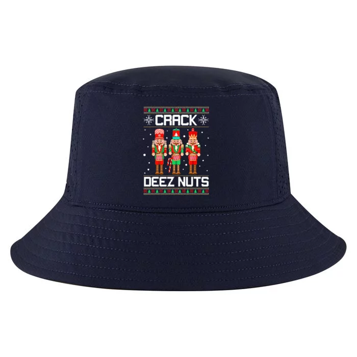 Funny Crack Deez Nuts Ugly Christmas Sweater Xmas Nutcracker Cool Comfort Performance Bucket Hat