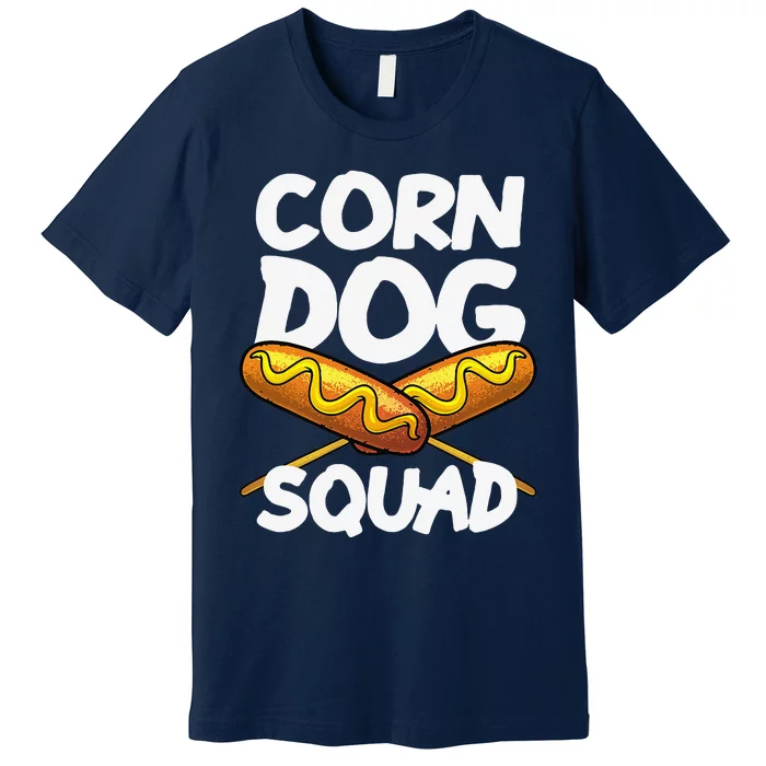 Funny Corn Dog Squad Women Hot Dog Sausage Crew Premium T-Shirt