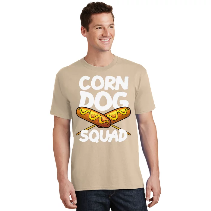 Funny Corn Dog Squad Women Hot Dog Sausage Crew T-Shirt