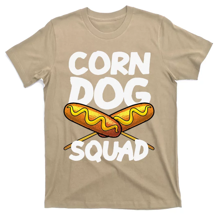 Funny Corn Dog Squad Women Hot Dog Sausage Crew T-Shirt