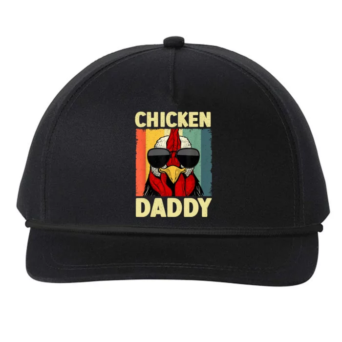 Funny Chicken Daddy Design For Dad Farmer Chicken Lover Snapback Five-Panel Rope Hat