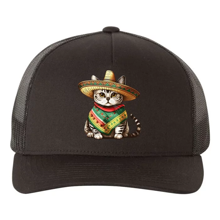 Funny Cinco De Mayo Cute Mexican Cat Yupoong Adult 5-Panel Trucker Hat