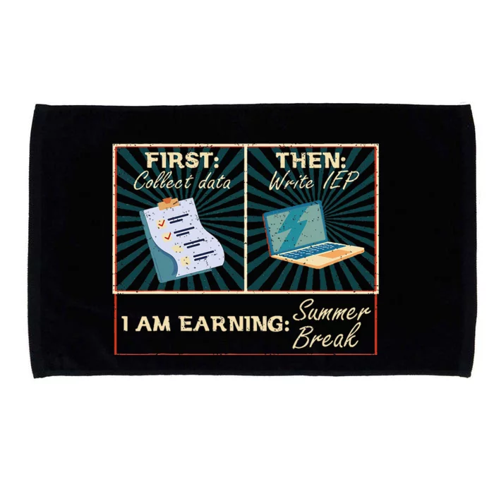 First Collect Dad Then Write Iep Funny Sped Teacher Psych Microfiber Hand Towel