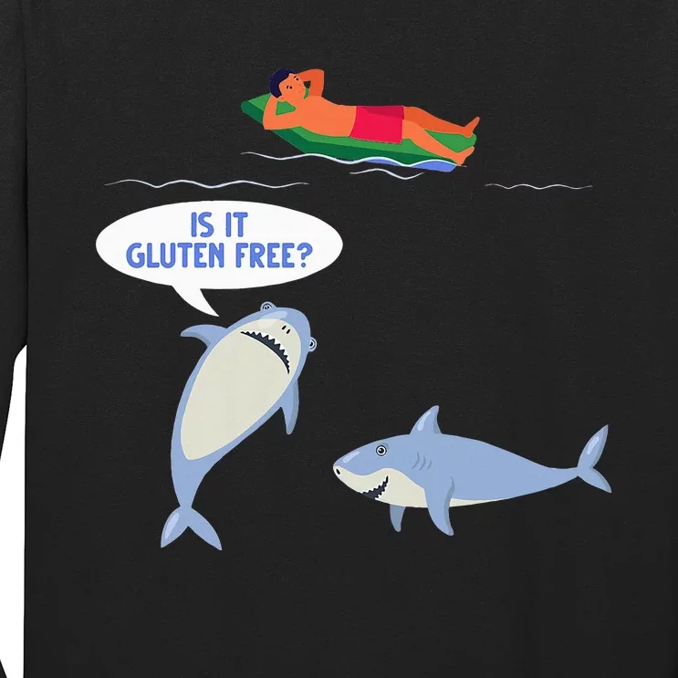 Funny Celiac Disease Wheat Free Shark Animal Gluten Free Long Sleeve Shirt