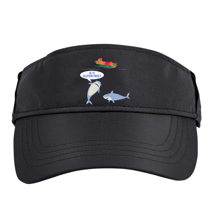 Funny Celiac Disease Wheat Free Shark Animal Gluten Free Adult Drive Performance Visor