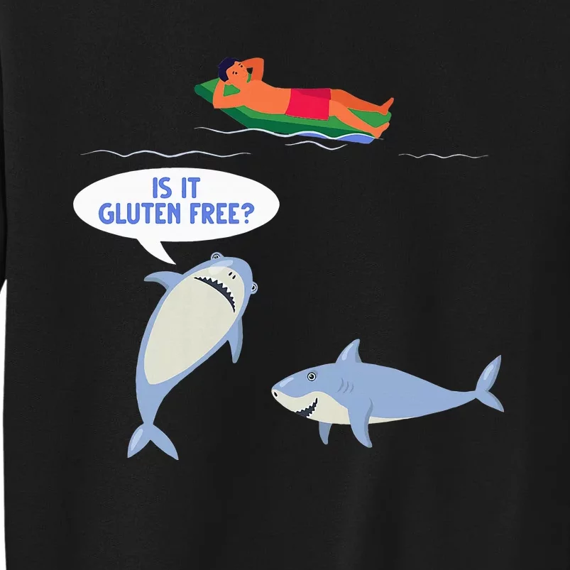 Funny Celiac Disease Wheat Free Shark Animal Gluten Free Tall Sweatshirt