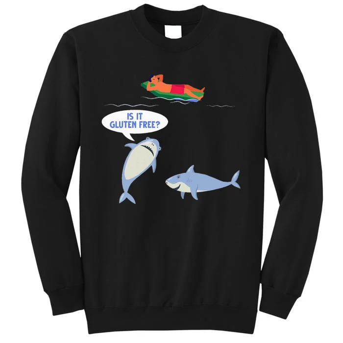 Funny Celiac Disease Wheat Free Shark Animal Gluten Free Tall Sweatshirt