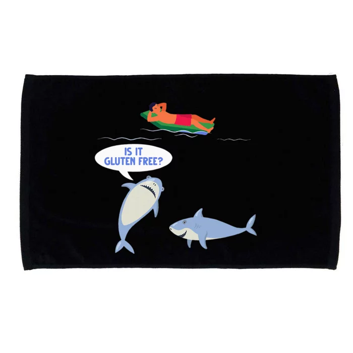 Funny Celiac Disease Wheat Free Shark Animal Gluten Free Microfiber Hand Towel