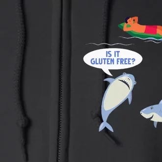 Funny Celiac Disease Wheat Free Shark Animal Gluten Free Full Zip Hoodie