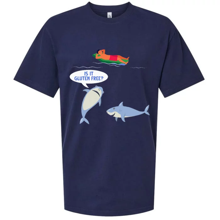 Funny Celiac Disease Wheat Free Shark Animal Gluten Free Sueded Cloud Jersey T-Shirt