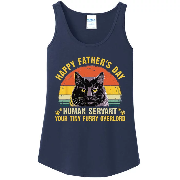 Furry Cat Dad Kitten Lover Papa Grandpa Happy Fathers Day Ladies Essential Tank