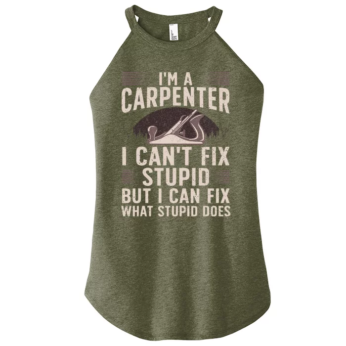 Funny Carpentry Design For Carpenter Woodworking Women’s Perfect Tri Rocker Tank