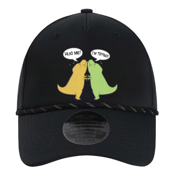 Funny Cute Dinosaur Trex Hug Me I'm Trying Performance The Dyno Cap