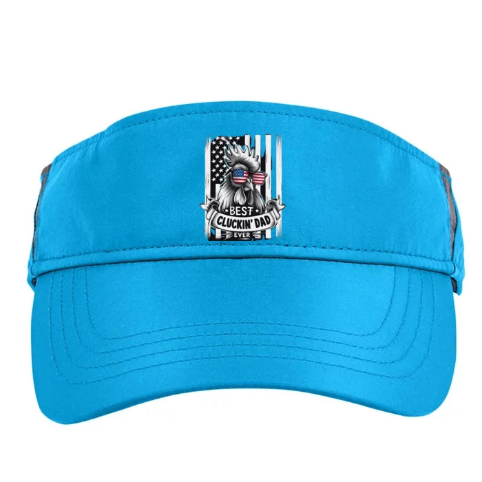 Farmer Chicken Dad Rooster Daddy Adult Drive Performance Visor