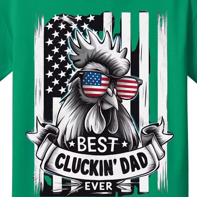 Farmer Chicken Dad Rooster Daddy Kids T-Shirt